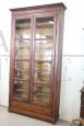 Large antique display bookcase in poplar wood from the 19th century