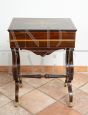 Antique French Charles X sewing table in fine exotic wood