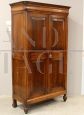 Antique Louis Philippe Capuchin wardrobe or cupboard in walnut, 19th century Italy