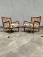 Pair of Paolo Buffa Armchairs in Cherry Wood, 1950s