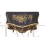 Baroque style dresser in black lacquered wood with golden decorations