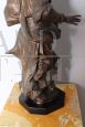 Large antique bronze sculpture depicting Saint Barbara, 19th century