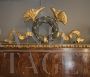 Large antique Empire console table with mirror