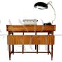 Design desk with chair in solid wood and teak from the 60s              