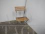 Folding garden chair in iron and wood from the 1950s