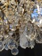 Florentine style chandelier with crystal drops