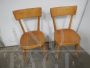 Set of 4 vintage beech bistro chairs, 1950s