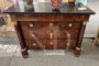 Antique Empire chest of drawers in briar with black marble top