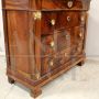 Small antique Empire chest of drawers in walnut, 19th century Italy