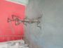 Vintage iron fireplace andiron with pot holder