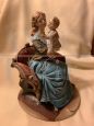 Madonna with child, statuette by Bruno Merli in Capodimonte porcelain