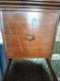 Antique rustic poplar wood pantry cabinet