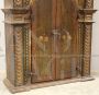 Antique 18th century hanging cabinet, lacquered and painted