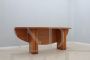 Vintage console convertible into an oval table, Italy 1980s