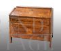 Antique Louis XVI dresser with drop-down top, in walnut with inlays