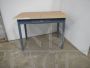 Vintage kitchen table in blue lacquered fir