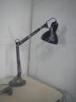 Industrial style table lamp in black metal, 1970s