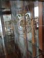 Elegant classic style glass cabinet with carvings