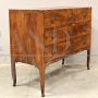 Antique Italian chest of drawers from the 18th century - Directoire era in walnut