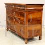 Classic capuchin antique chest of drawers from the Charles X era, 19th century Italy