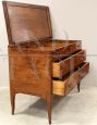 Antique sideboard with drawers from the Directoire era in walnut, 18th century Italy