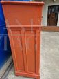 Large orange vintage industrial drawer unit