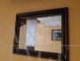 Antique rectangular mirror with wooden frame