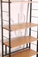 1960s modern vintage Swedish bookcase with 4 shelves, restored