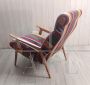 1940s Scandinavian style design armchair in velvet