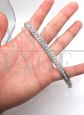 Women's white gold link bracelet with diamonds                            