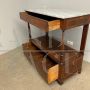 Antique 19th century console sideboard with drawers and bardiglio marble top