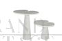 Pair of Angelo Mangiarotti coffee tables in white Carrara marble