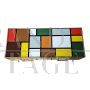 Design low coffee table in colored glass