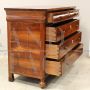 Classic capuchin antique chest of drawers from the Charles X era, 19th century Italy