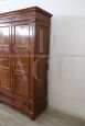 Large antique 4-door walnut wardrobe from the 19th century