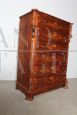 Antique 19th century Tuscan tallboy dresser in walnut feather