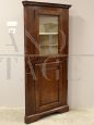 Antique cantonal display corner cupboard, 19th century Italy