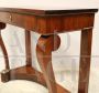 Antique console from the Charles X era in walnut, 19th century Italy