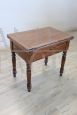 Antique extendable poplar kitchen table from the 19th century