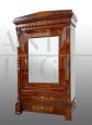 Antique Neapolitan Smith wardrobe in mahogany feather