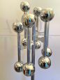 Space Age floor lamp in chromed steel, Italy 1970s