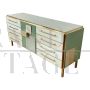 Design buffet dresser in colored glass with central door