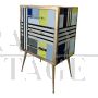 Vintage style small dresser covered with Murano glass tiles