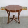 Antique circular table with two drawers, 19th century