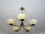 1930s art deco chandelier in brass