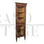 Antique wooden corner display cabinet