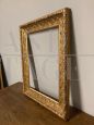 Antique rectangular gilded frame in pastille gold leaf, 19th century