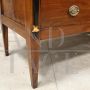 Antique Directoire chest of drawers in walnut with gilded bronze figures, Italy 18th century