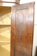 Antique rustic corner unit from the early 1900s in solid walnut