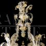 Golden Murano glass chandelier in Rezzonico style